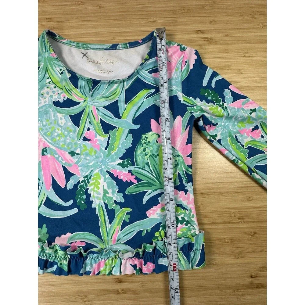 Lilly Pulitzer Margo UPF 50 Rashguard 2-piece Set Macaw Blue Sweet Escape Girl 2